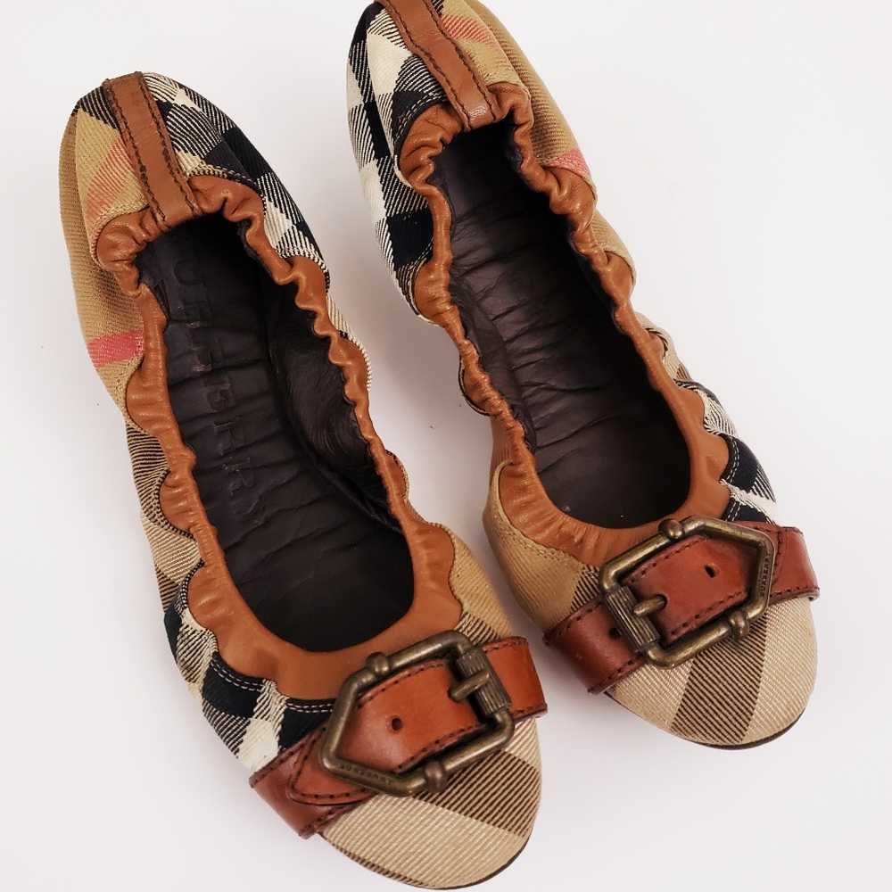 Burberry Plaid Ballet Flats